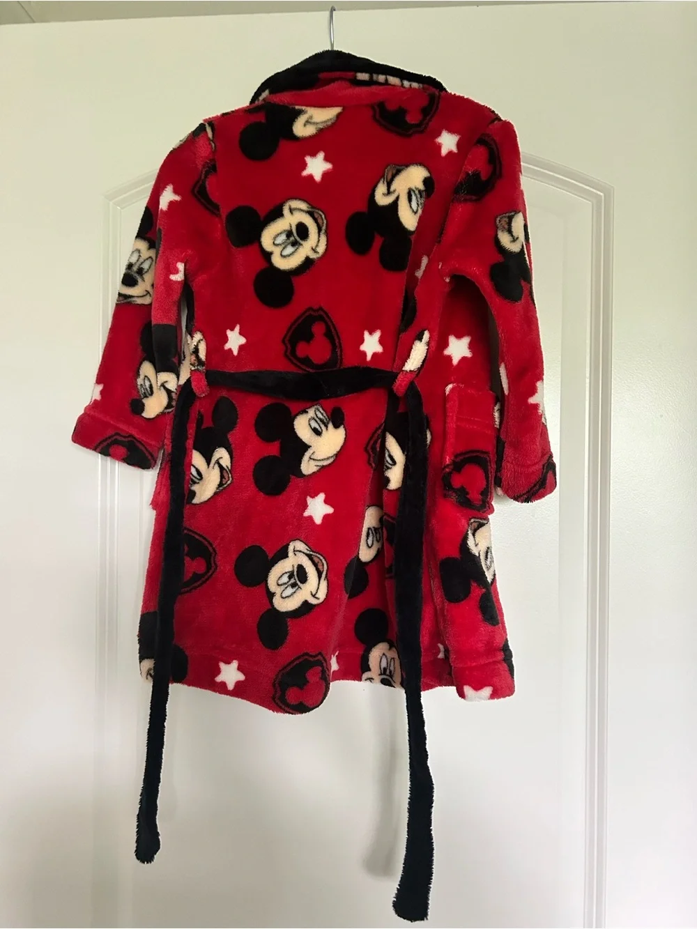 Disney Red and Black Mickey Print Fleece Robe